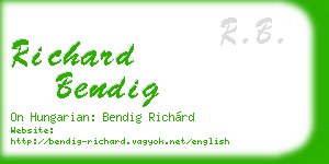 richard bendig business card